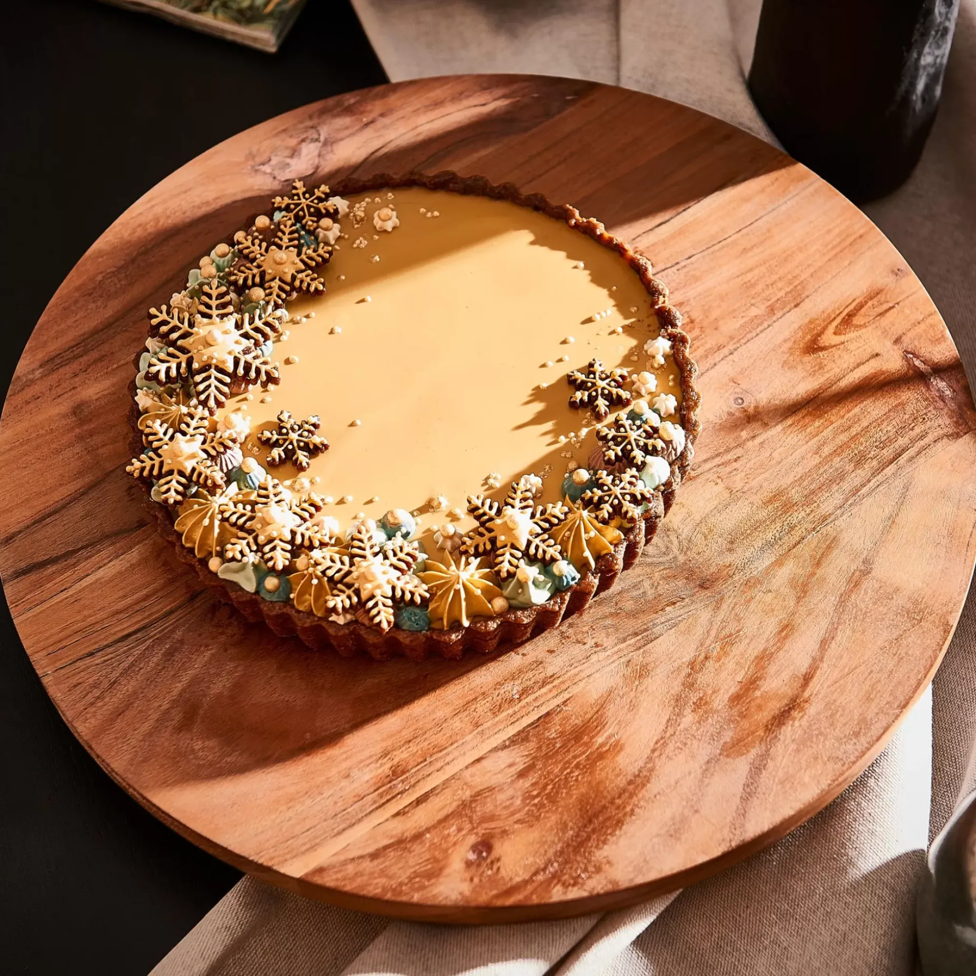 CASA Acacia Bandeja Giratoria Natural Fashion