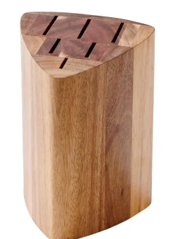 CASA Acacia Bloque/Cuchillos P 6 Cuchillos Natural Discount