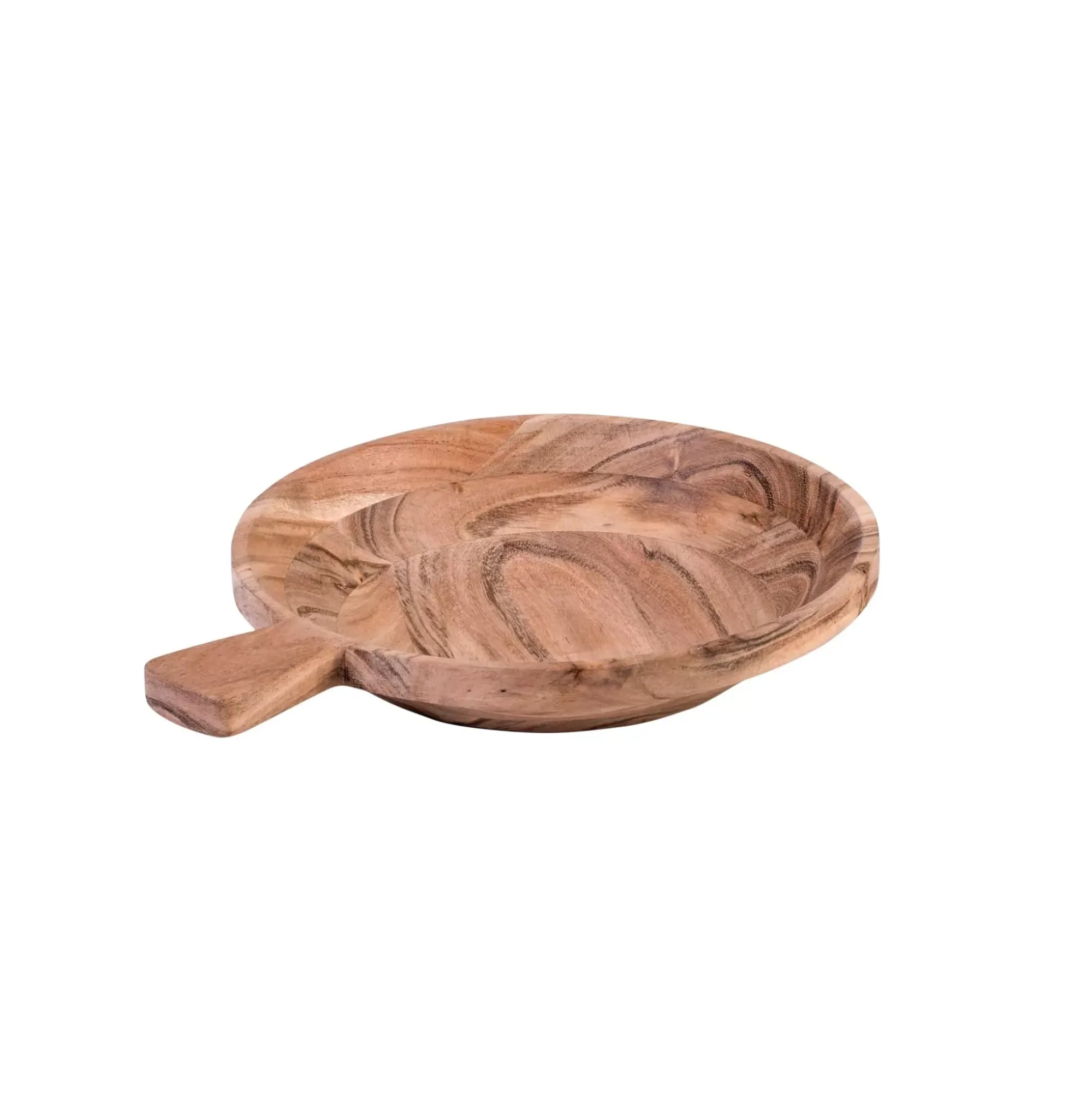 CASA Acacia Chic Plato Hondo Con Asa Natural Best Sale