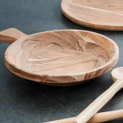 CASA Acacia Chic Plato Hondo Con Asa Natural Best Sale