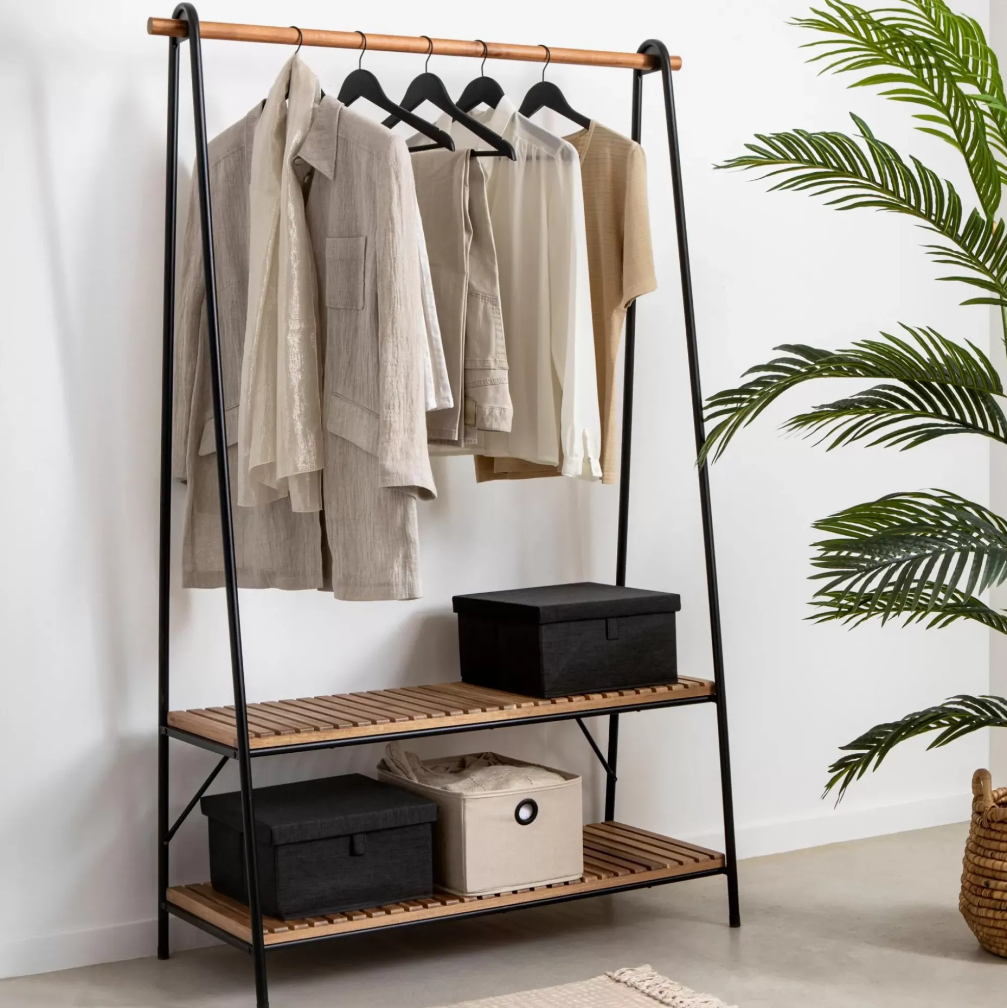 CASA Acacia Ropero Negro Cheap