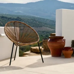 CASA Acapulco Silla Lounge Negro, Natural Flash Sale