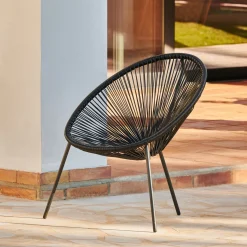 CASA Acapulco Silla Lounge Negro New