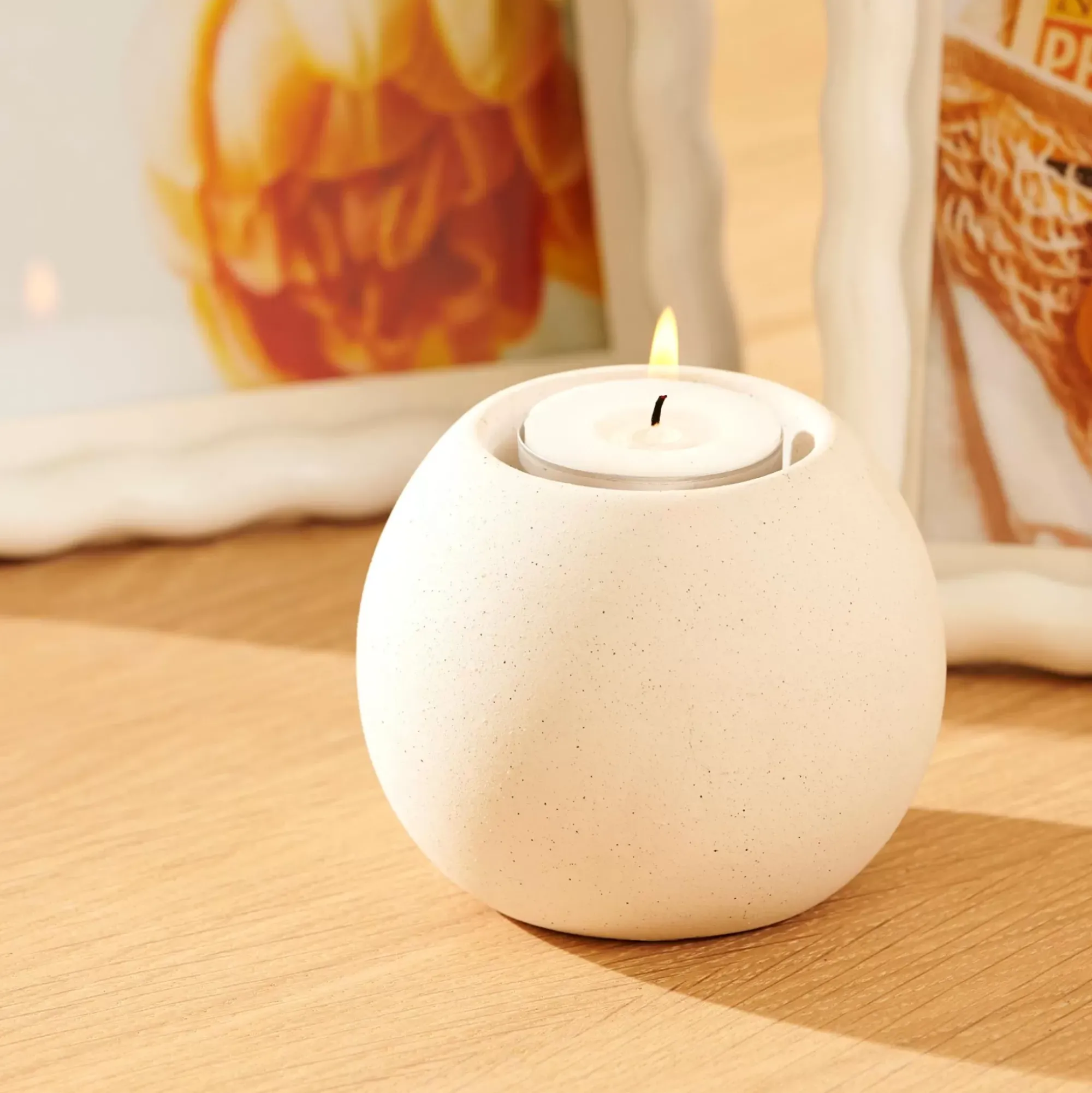 CASA Alba Soporte Para Vela Pequena Blanco Best