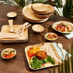 CASA Areca Leaf Platos Juego De 6 Natural Shop