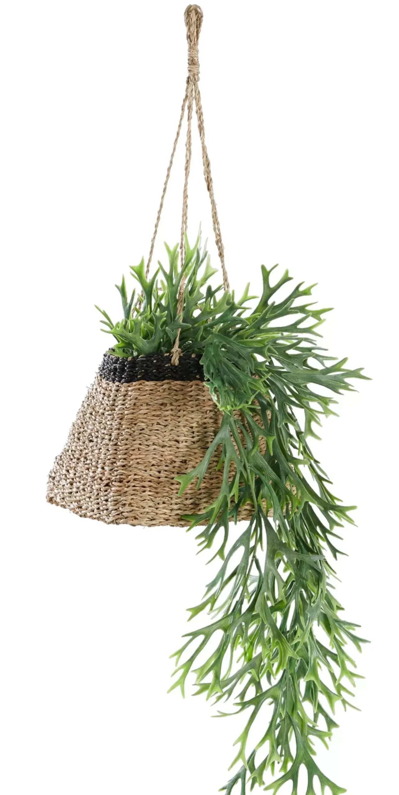 CASA Baku Macetero Colgante Negro, Natural Hot