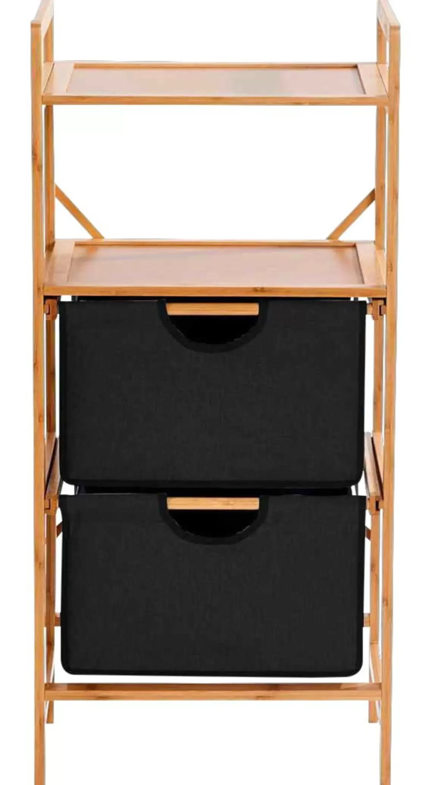 CASA Bamboo Cajonera 2 Cajones Negro, Natural Clearance