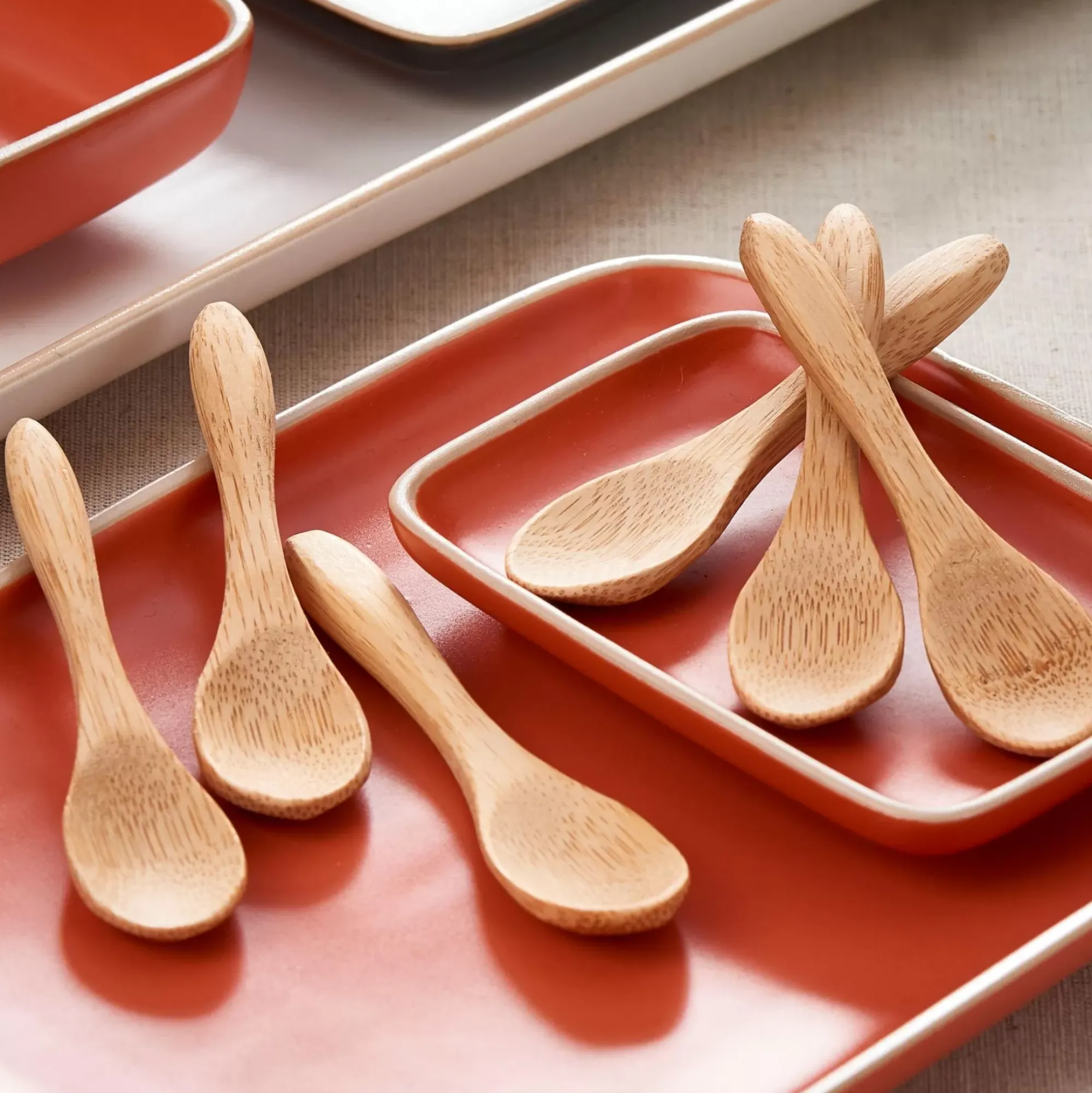 CASA Bamboo Cucharillas Juego De 6 Natural Flash Sale