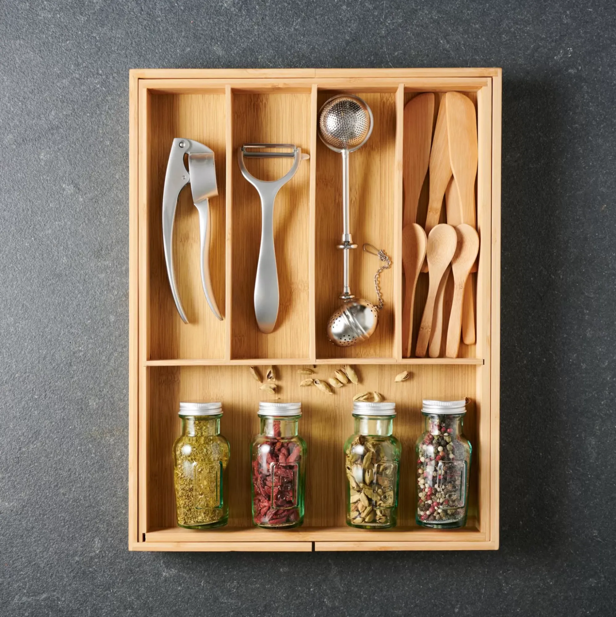 CASA Bamboo Organizador Cajon Extensible Natural Online