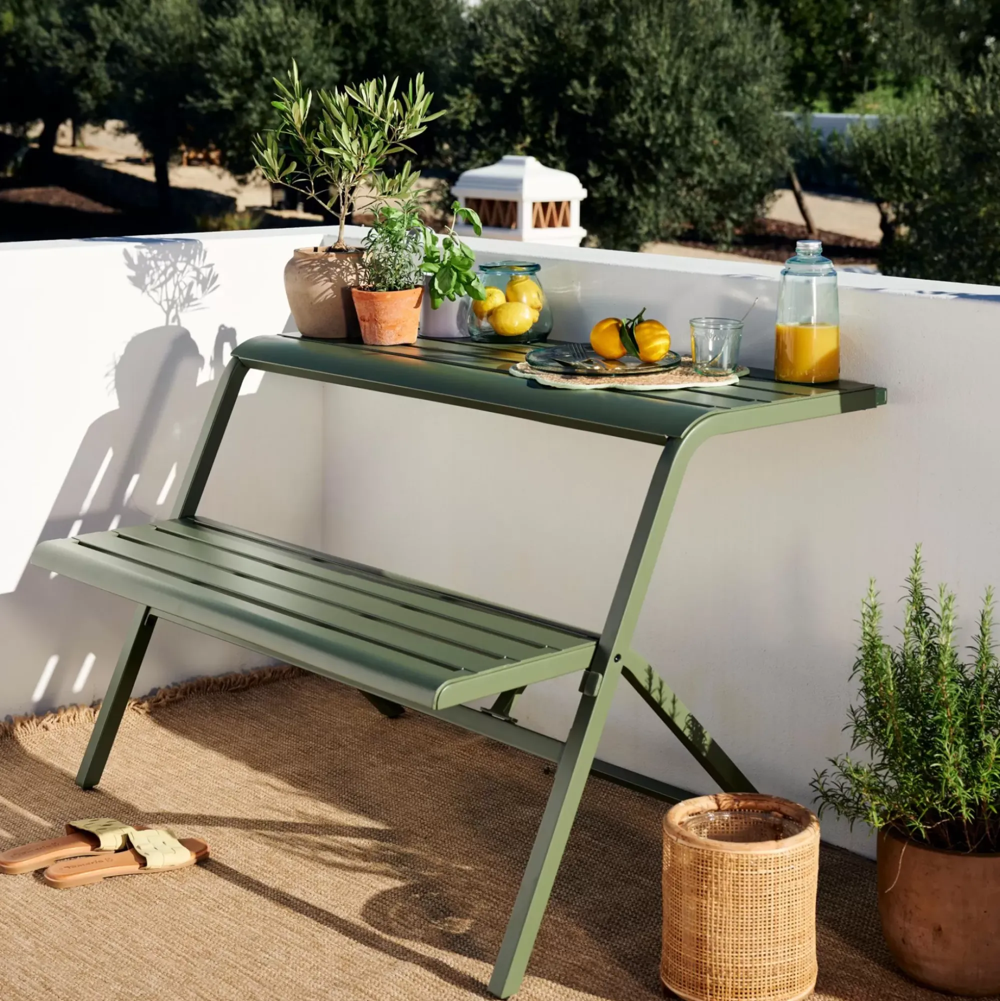 CASA Bergen Mesa Para Balcon Tambien Mesa/Plantas Store