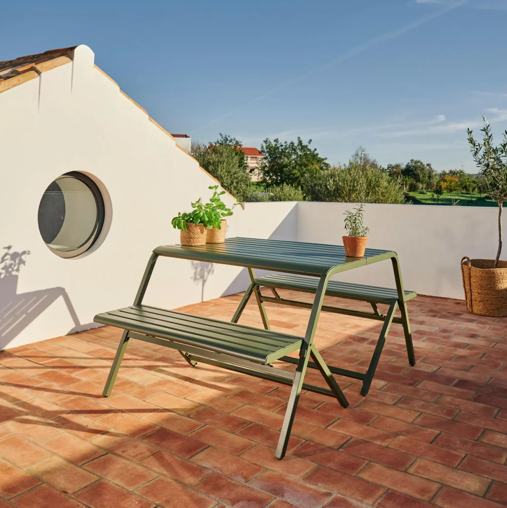 CASA Bergen Mesa Para Balcon Tambien Mesa/Plantas Store