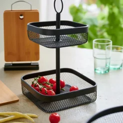 CASA Black Lunar Cesta Cuadrada De 2 Piezas Negro Hot