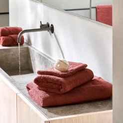 CASA B-Lux Toalla De Bano Rojo Clearance