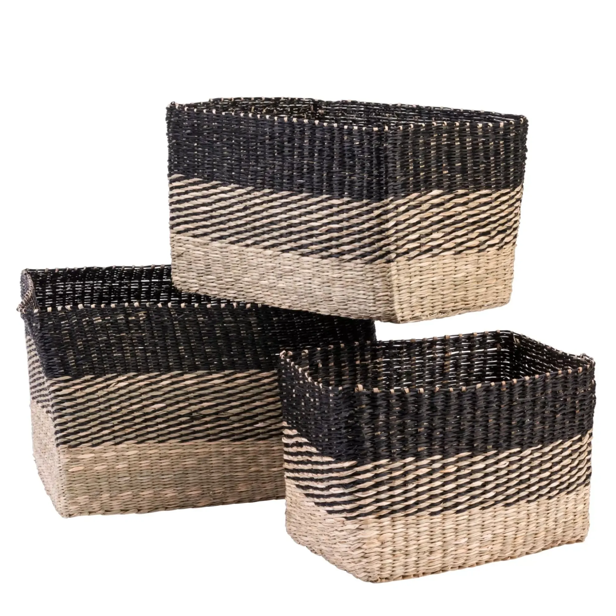 CASA Bobo Cesta Negro, Natural Discount