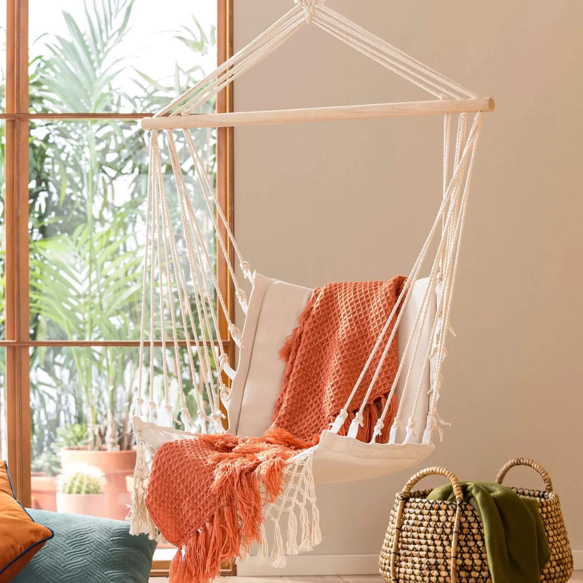 CASA Bohemia Silla Colgante Blanco Outlet