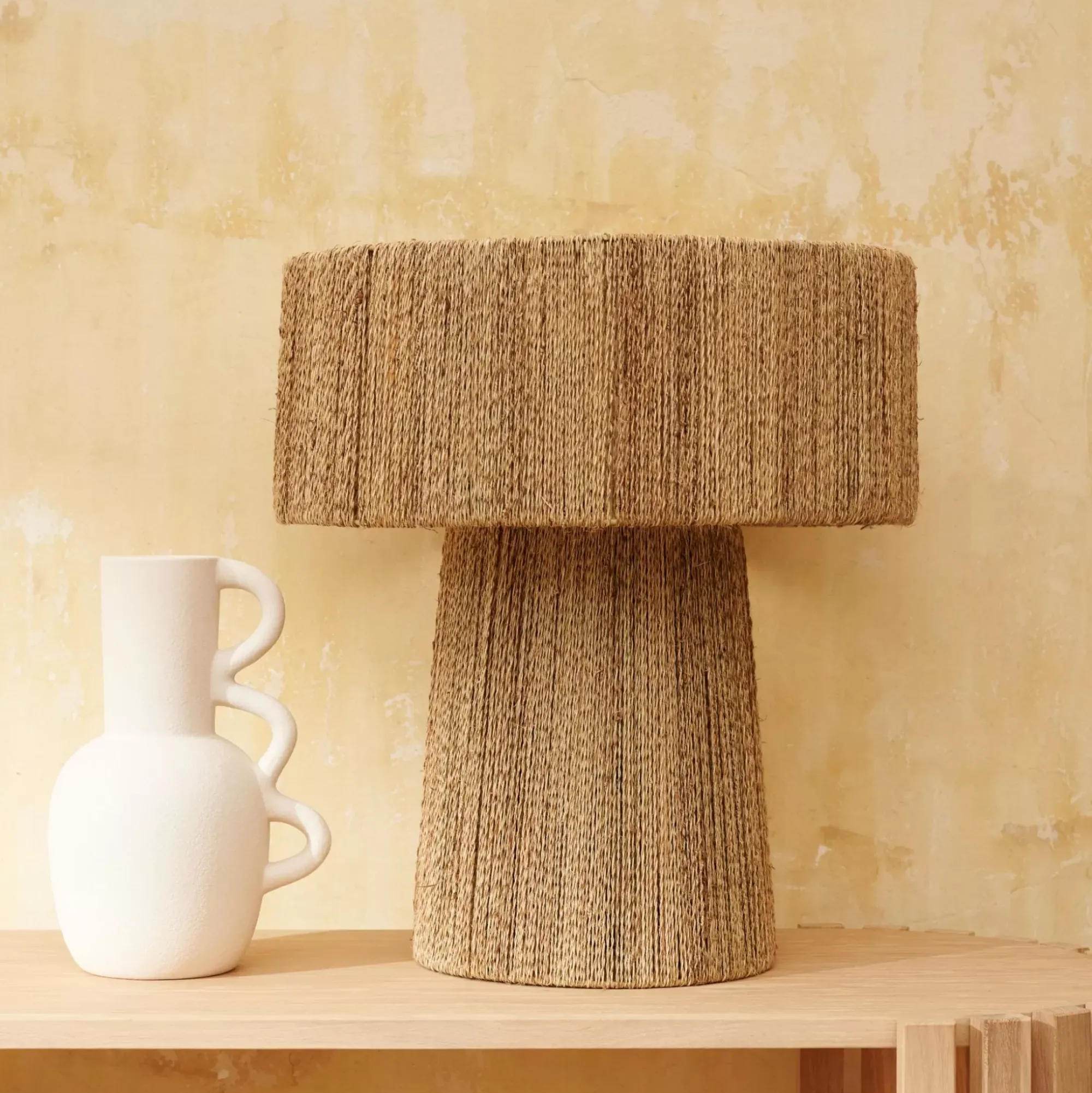 CASA Britt Lampara De Mesa Xl Natural Clearance