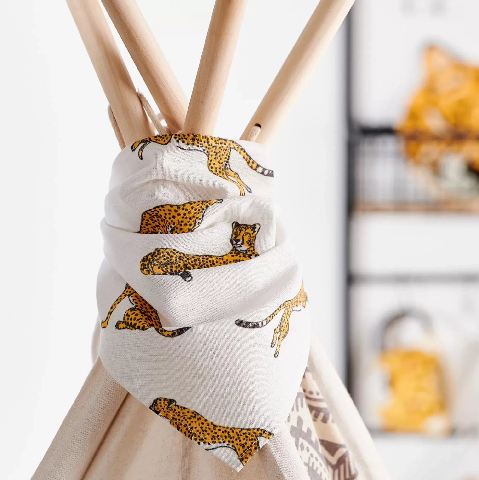 CASA Cheetah Tela Decorativa Multicolor New