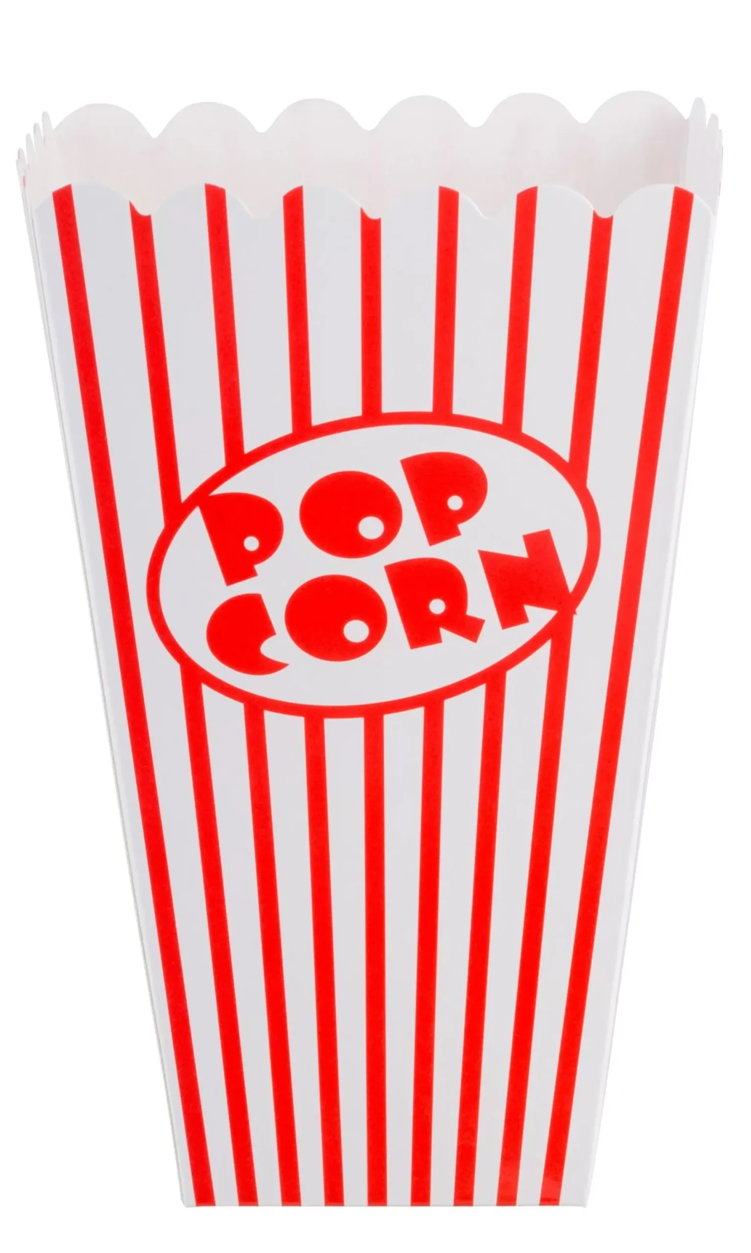 CASA Cinema Vaso De Palomitas Juego De 8 Blanco, Rojo Fashion