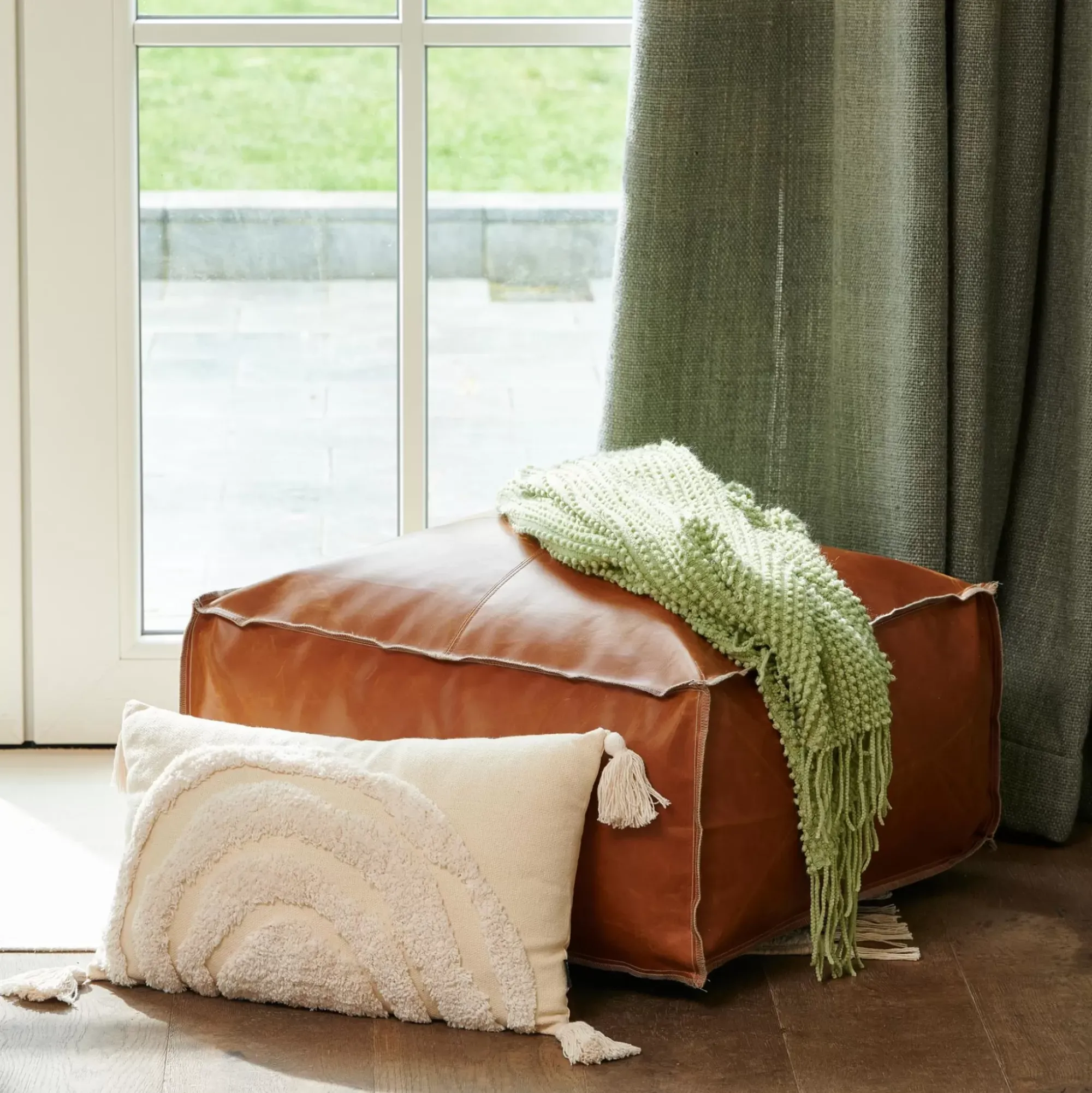 CASA Cognac Puf Marron Sale