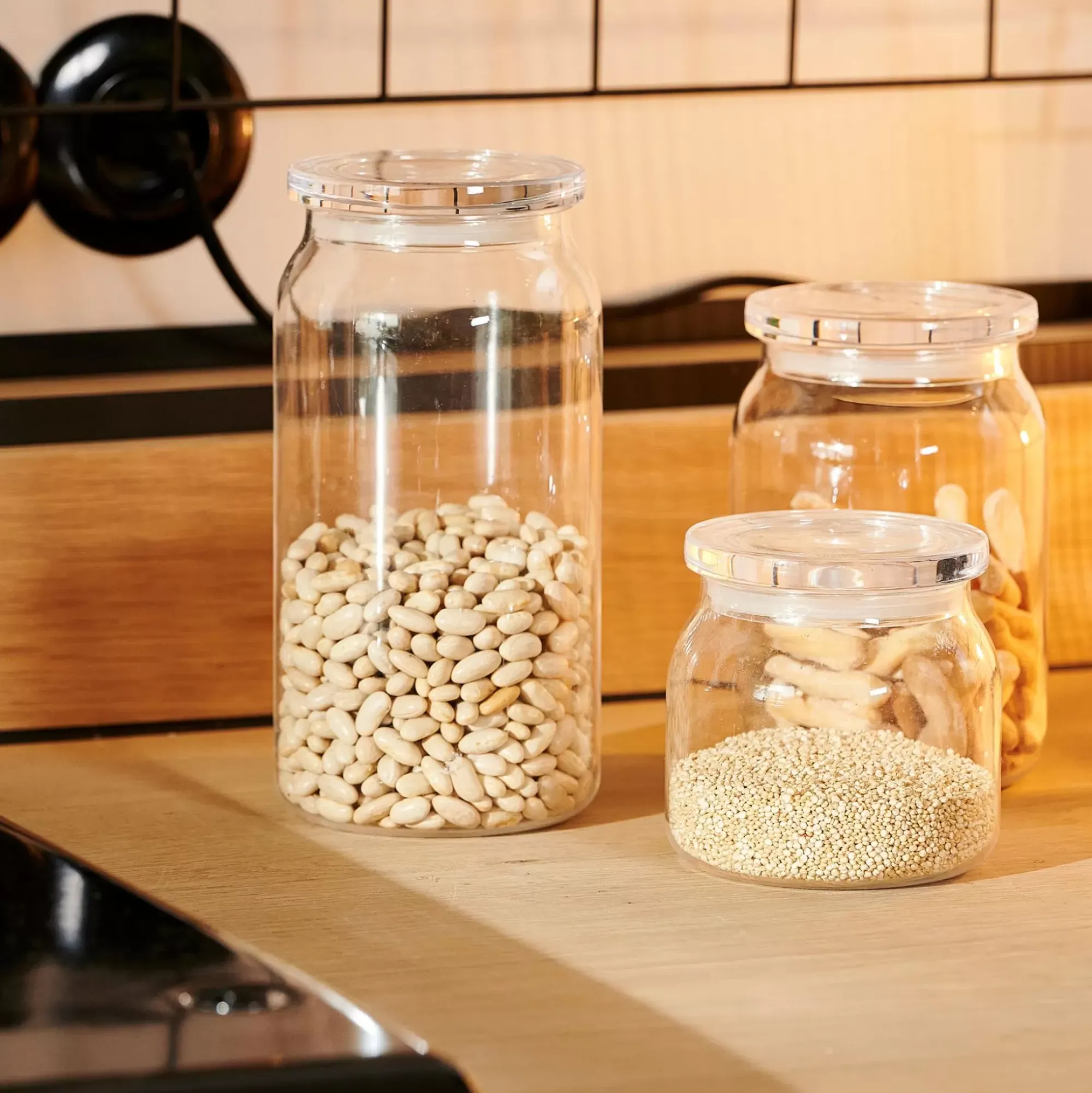 CASA Crystal Tarro De Cocina Con Tapa Transparente Best Sale