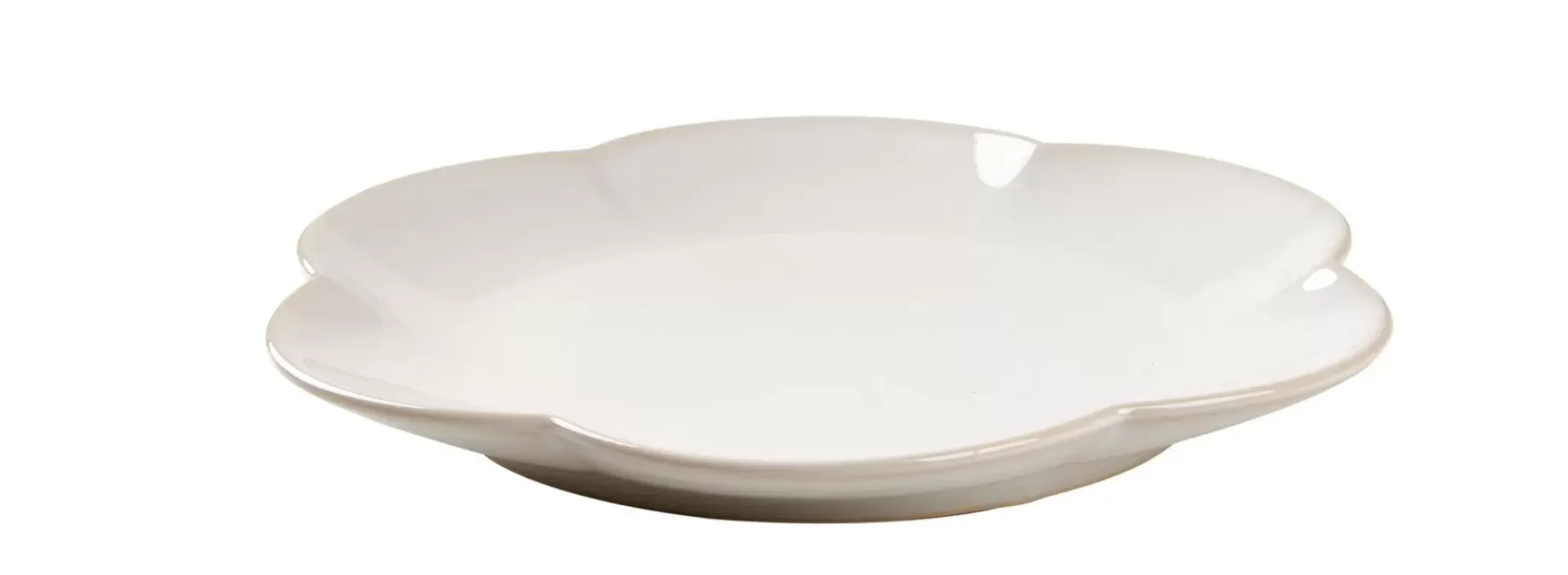 CASA Dahlia Flower Plato Blanco Fashion