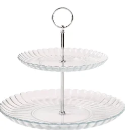 CASA Dahlita Bandeja De 2 Pisos Transparente Cheap