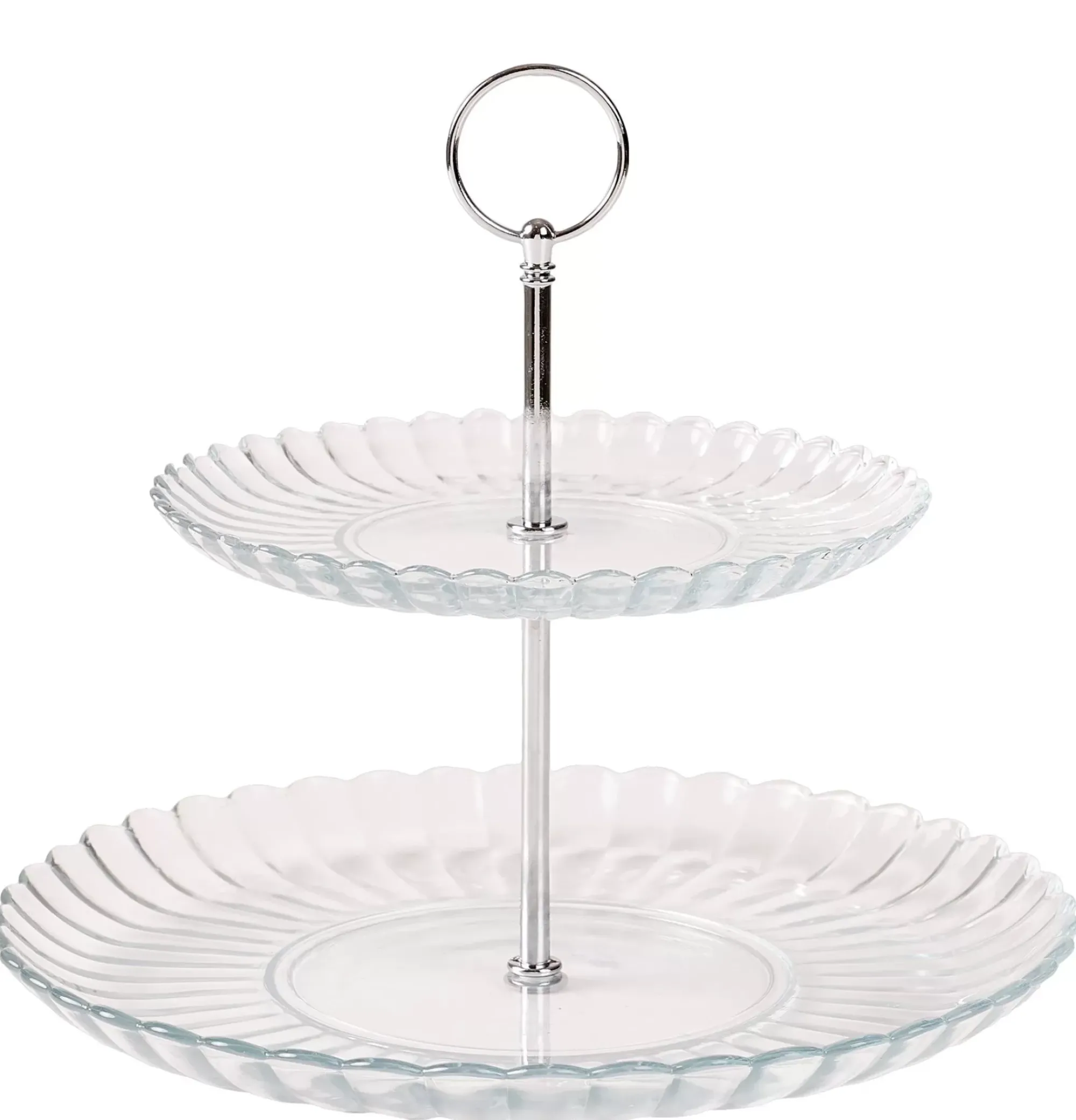 CASA Dahlita Bandeja De 2 Pisos Transparente Cheap