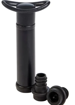 CASA Divino Bomba De Vino Con 2 Tapones De Vino Negro Hot