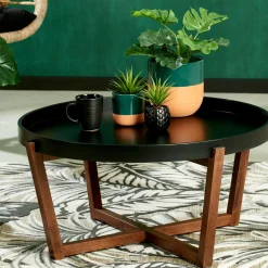 CASA Draco Mesita De Salon Negro, Marron Sale