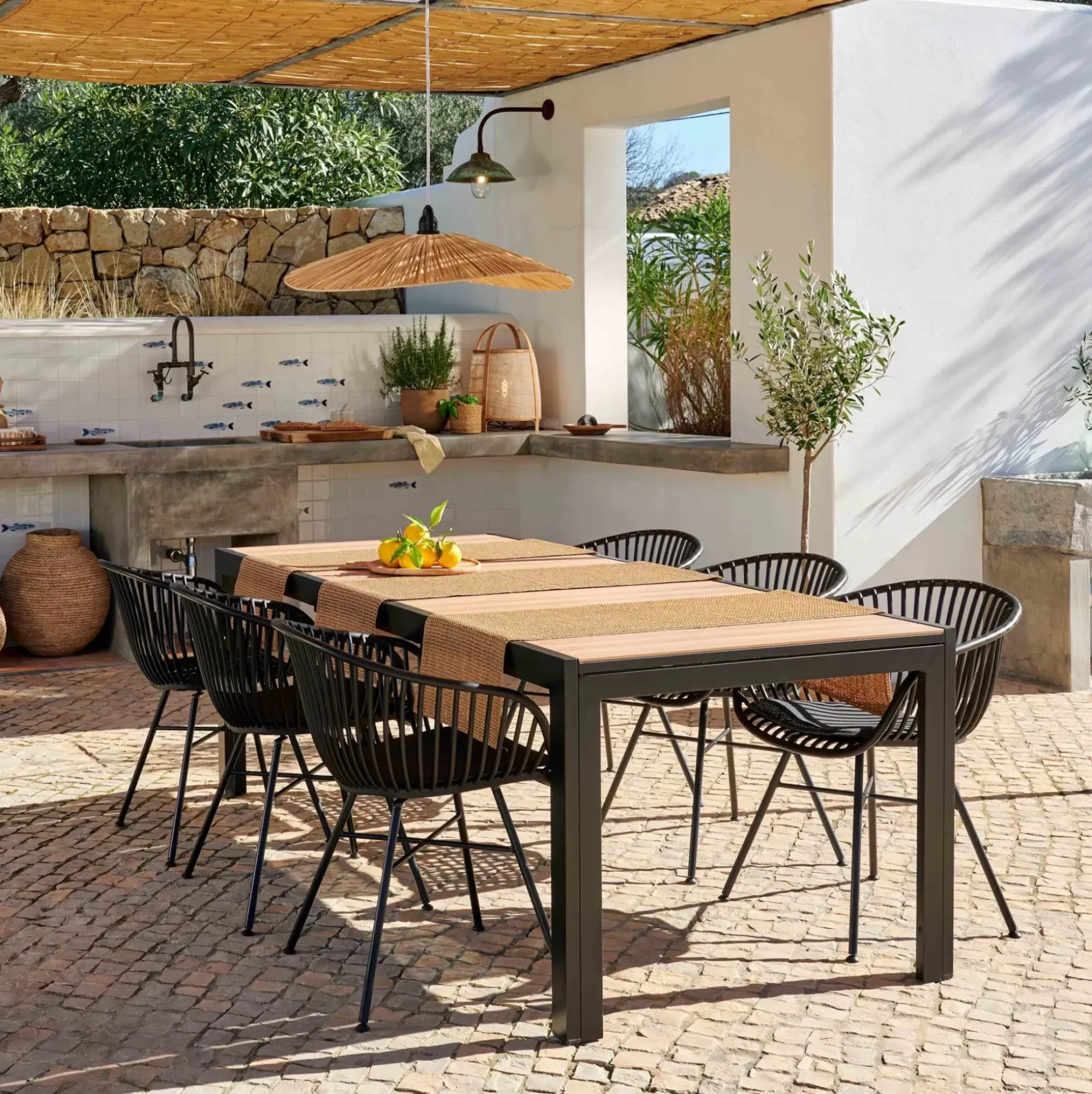 CASA Ethan & Loic Conjunto De Jardín Negro Hot