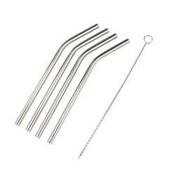 CASA Fancy Canas Para Coctel Con Escobilla Plateado Cheap