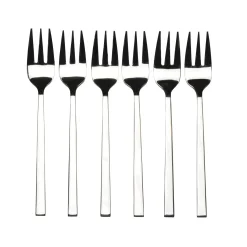 CASA Fine Tenedores Reposteria Juego De 6 Plateado New