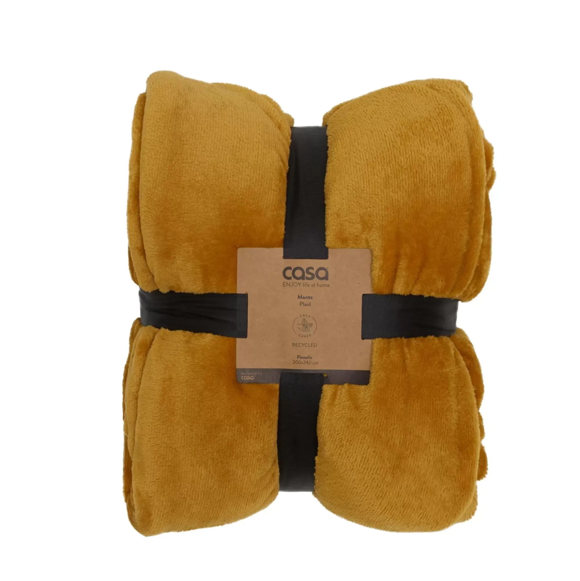 CASA Flanella Manta Amarillo Oscuro Sale