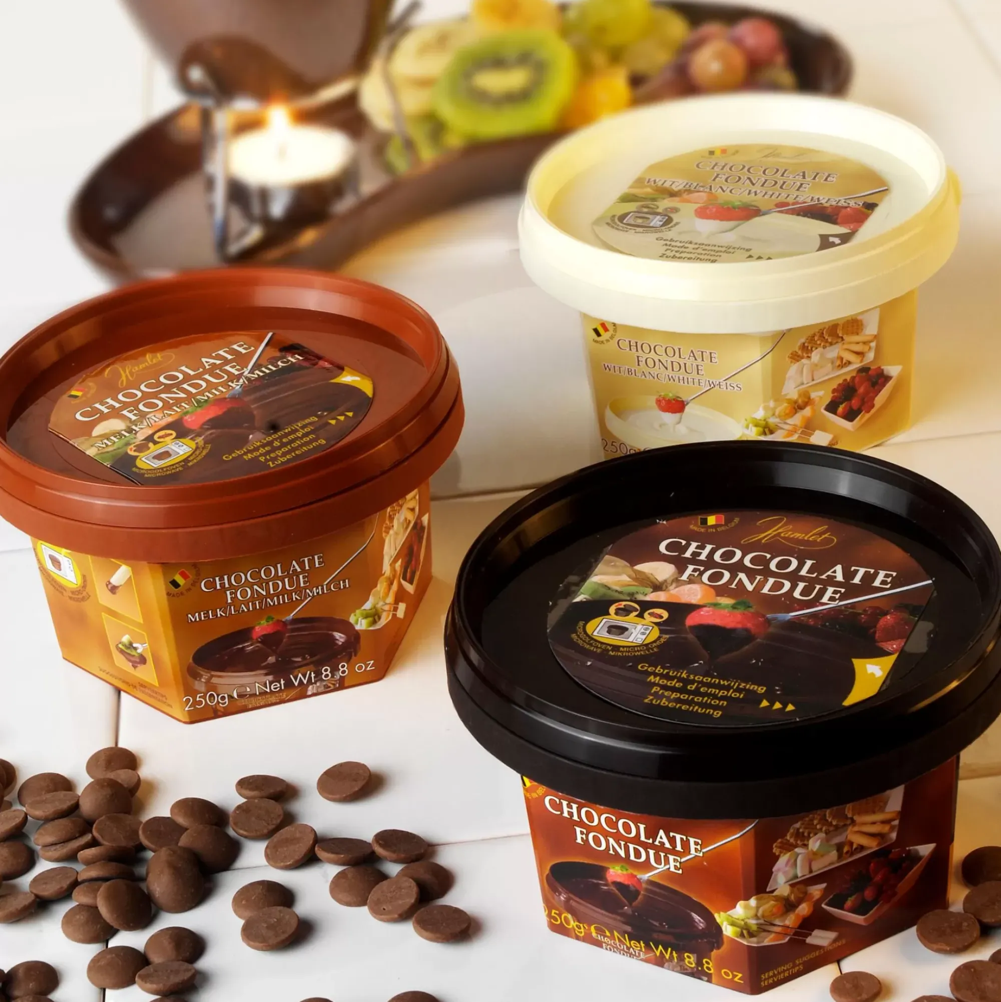 CASA Fondue Chocolate Para Fundir Chocolate Amargo Marron Oscuro Best