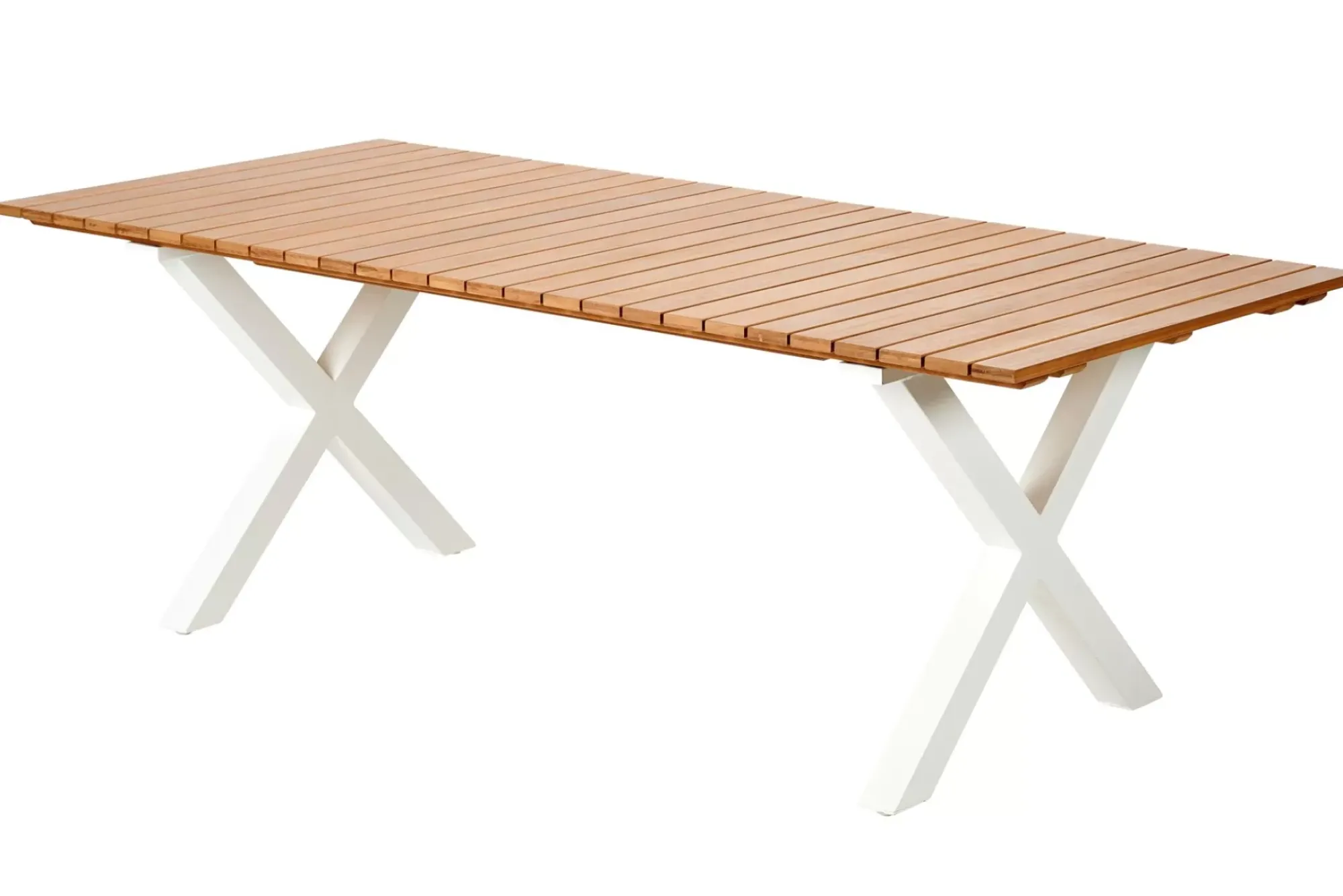 CASA Formax Mesa De Jardín Con Patas En X Natural/Blanco Cheap