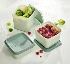 CASA Freezer Cajas Congeladoras Juego De 10 Menta, Verde Oscuro Cheap