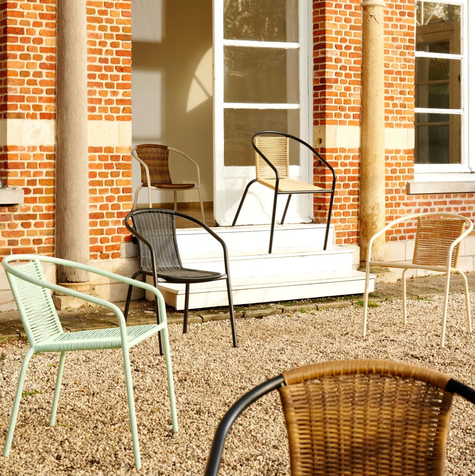 CASA Gerona Silla Apilable Arena + Natural Best Sale