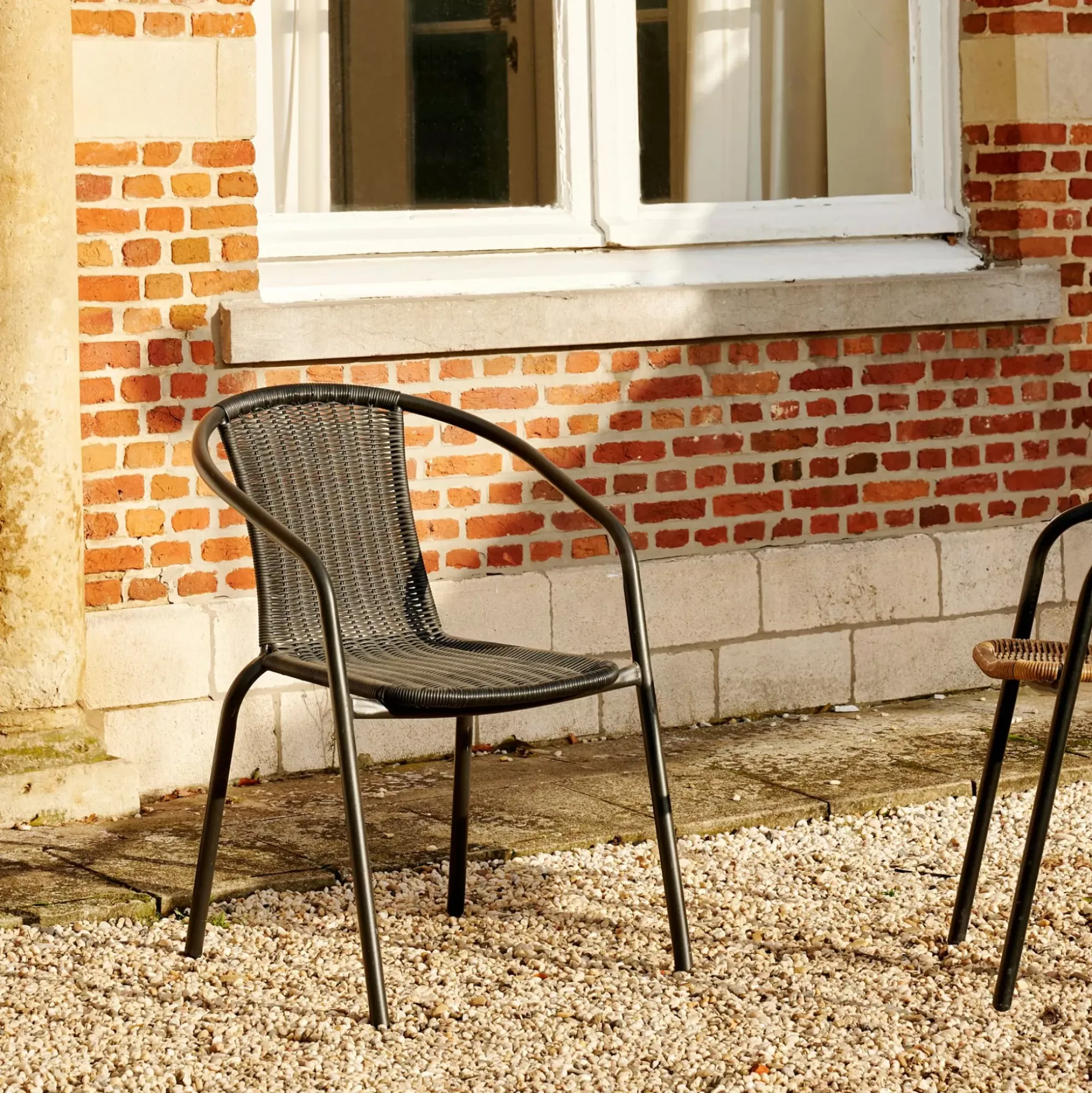 CASA Gerona Silla Apilable Negro Flash Sale