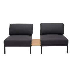 CASA Hanna Lounge Mesa Auxiliar Negro, Natural Clearance