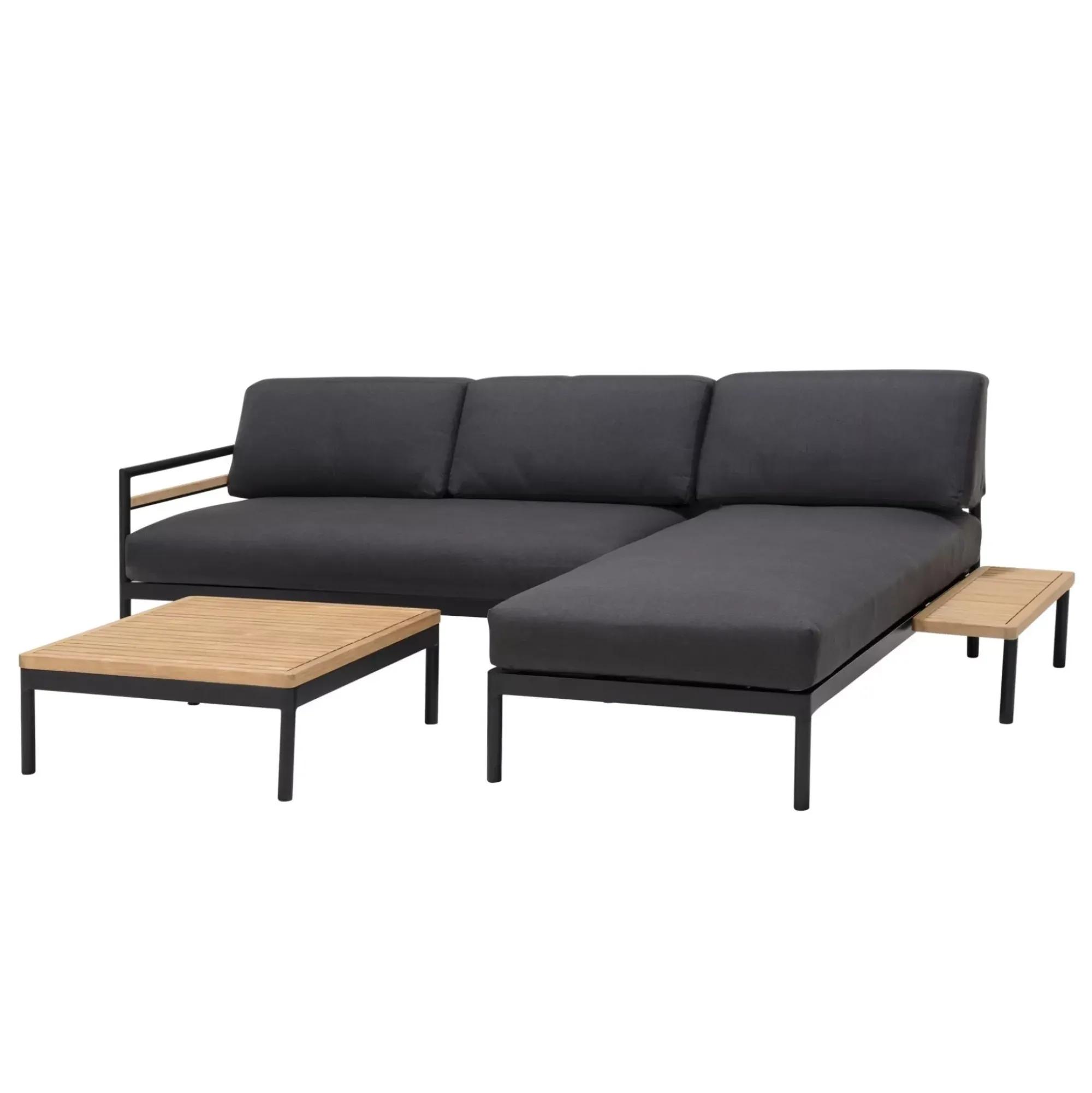 CASA Hanna Lounge Mesa Auxiliar Negro, Natural Clearance