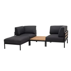 CASA Hanna Lounge Reposapies Negro, Natural Cheap