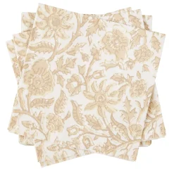 CASA Henna Flower Paquete De 20 Servilletas Rojo, Beis Best Sale