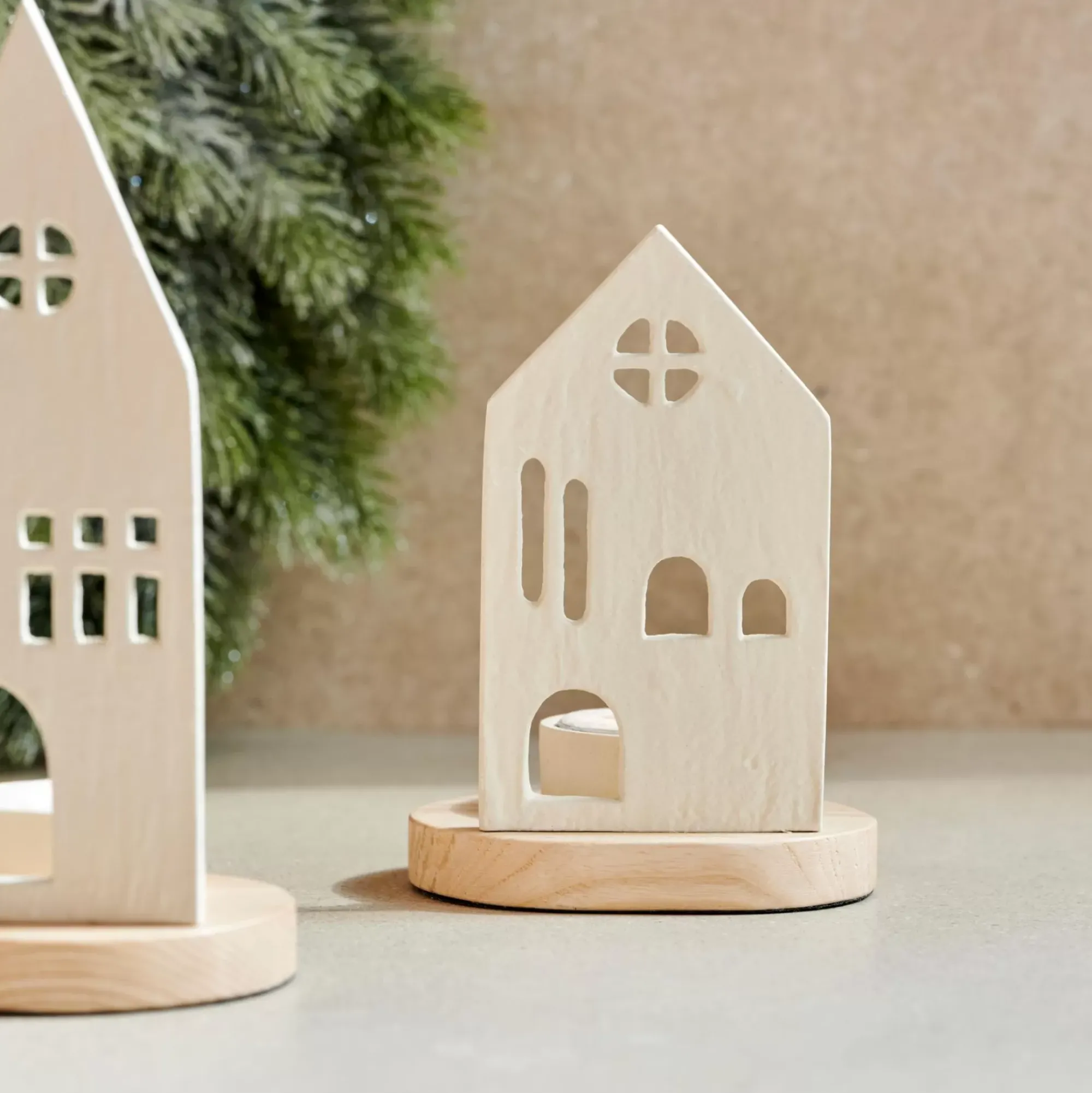 CASA Home Soporte Para Vela Pequena Blanco, Natural Cheap