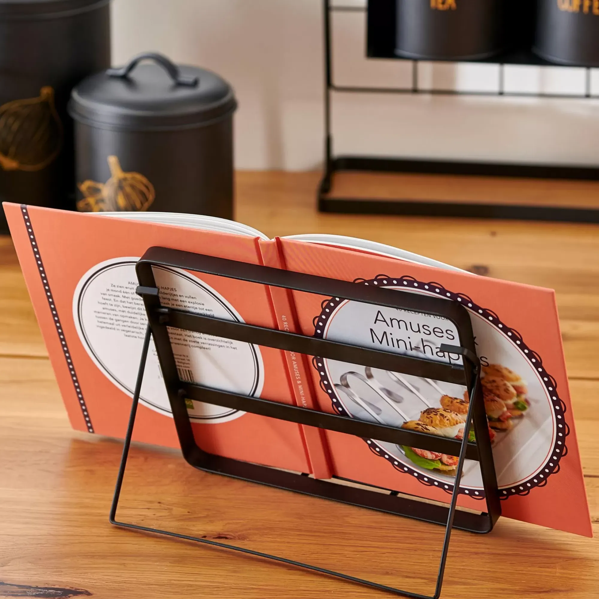 CASA Industria Atril De Cocina Negro Discount