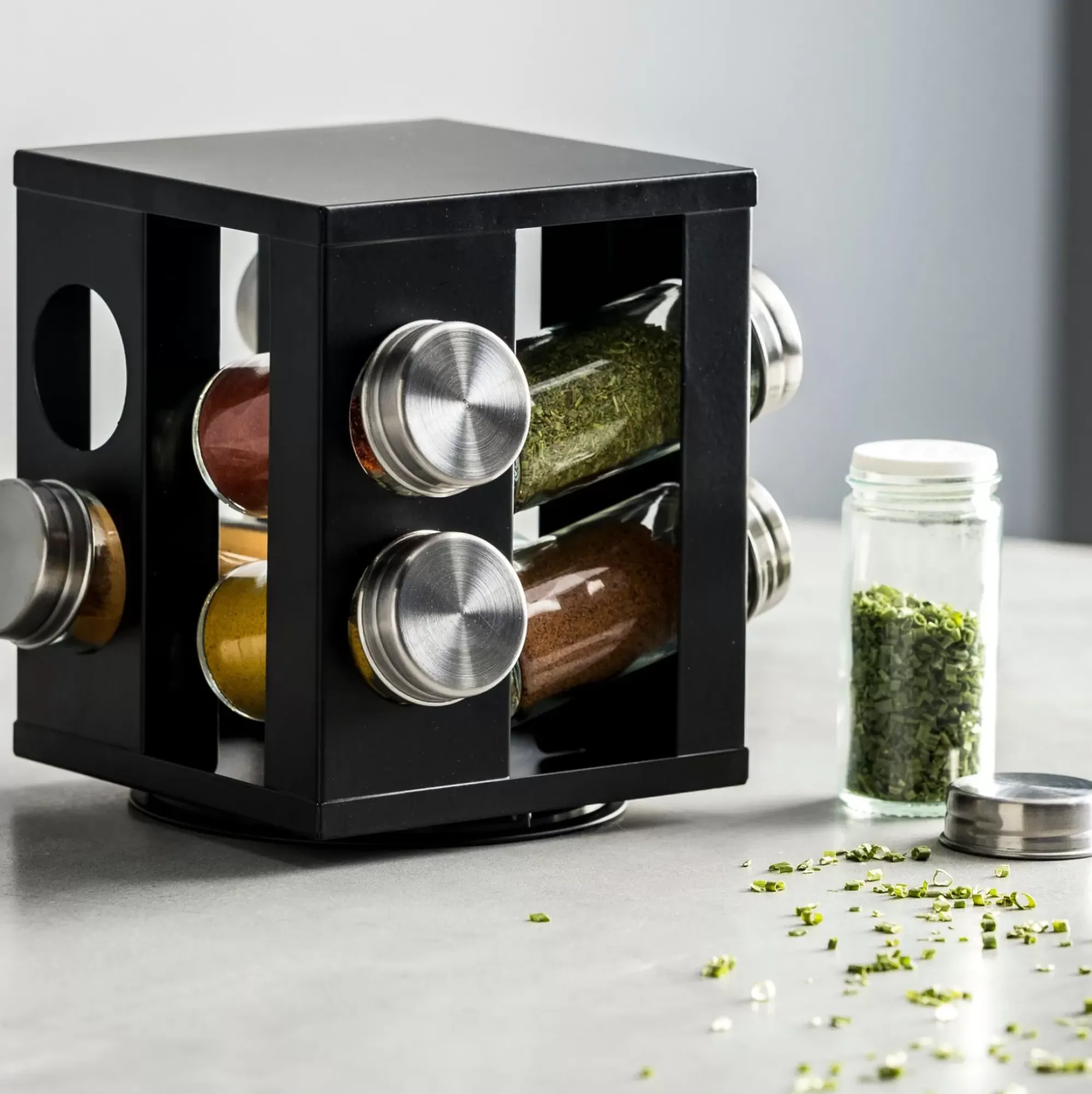 CASA Industria Carrusel De Hierbas 8 Botes Negro Shop