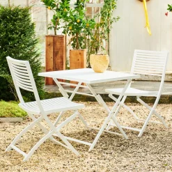 CASA Jesse Silla Plegable Blanco, Beis Discount