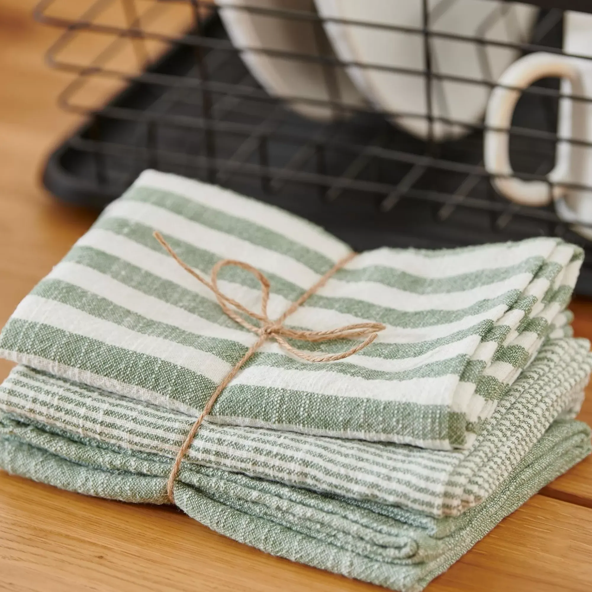 CASA Laurent Panos De Cocina Juego De 3 Verde Clearance