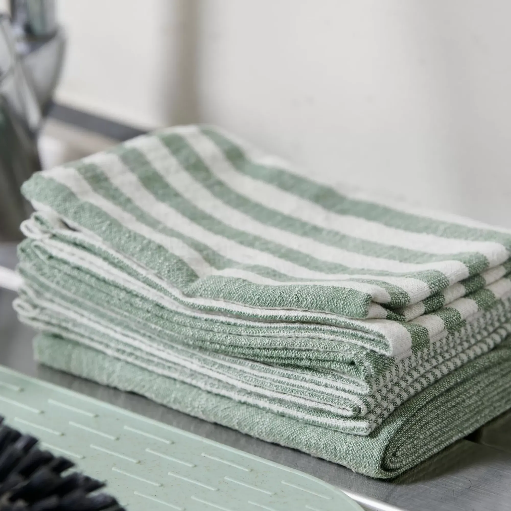 CASA Laurent Panos De Cocina Juego De 3 Verde Clearance