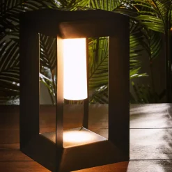 CASA Lore Lampara Solar Negro Fashion