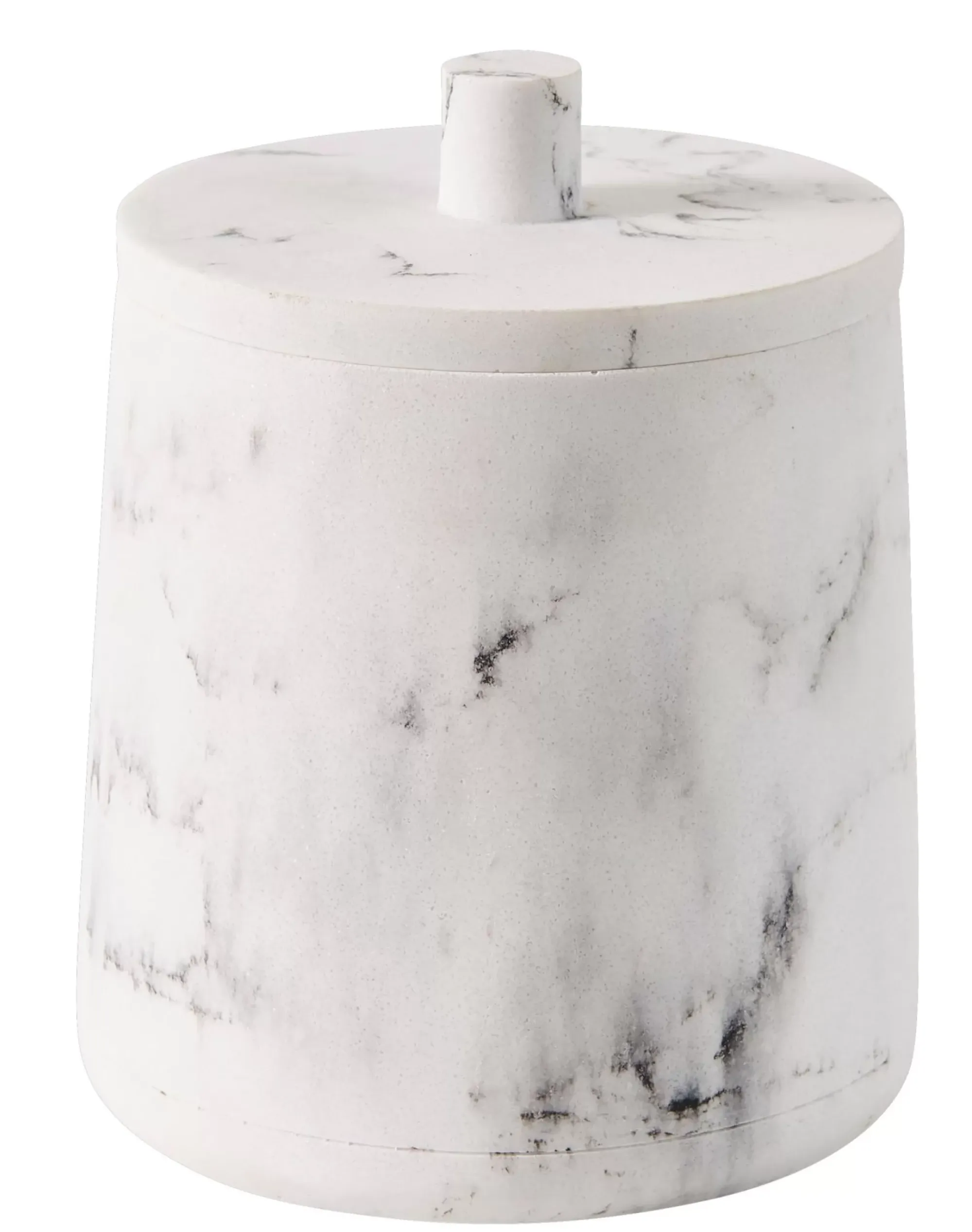 CASA Luna Soporte De Algodones Con Tapa Aspecto De Marmol New